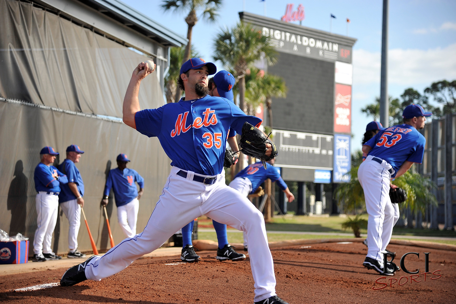 MLB New York MetsPitchers and Catcher Workout Brads Creative Images