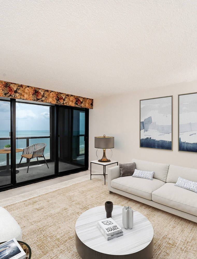 Virtual Staging this Ocean Front Condo